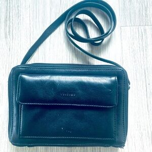 VISIONE CROSSBODY BLACK LEATHER WOMEN VINTAGE BAG
